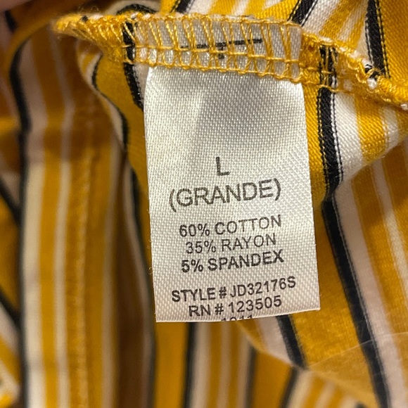 NWOT - Summer Ready Stripe Dress - Mustard/Combo Size L | Runs Small - Picture 9 of 12